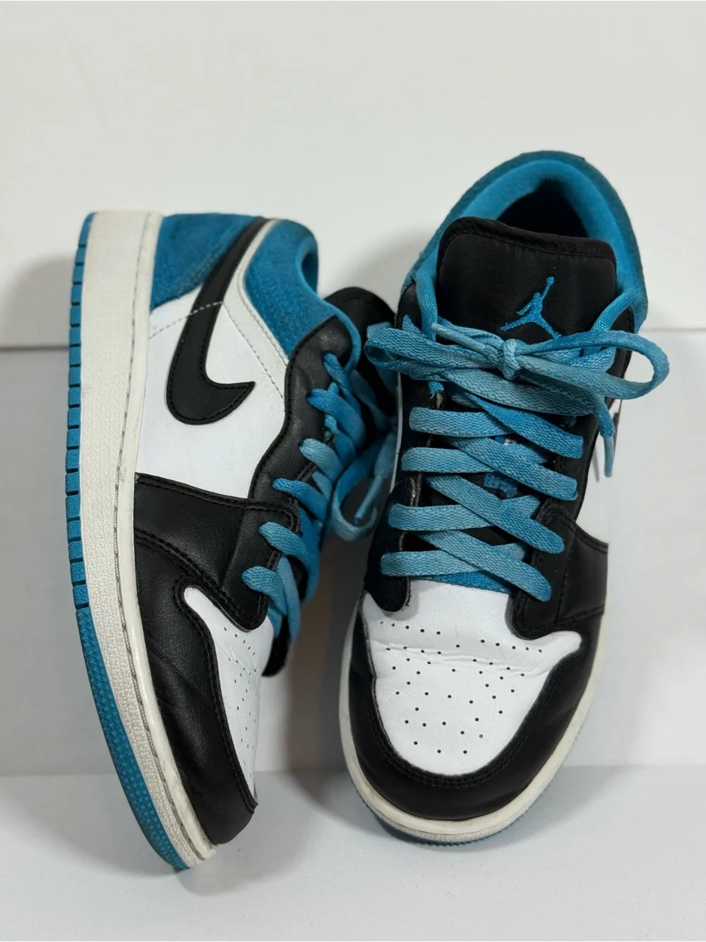 Nike Air Jordan 1 Low in White, Black & Teal Blue 🔥🔥